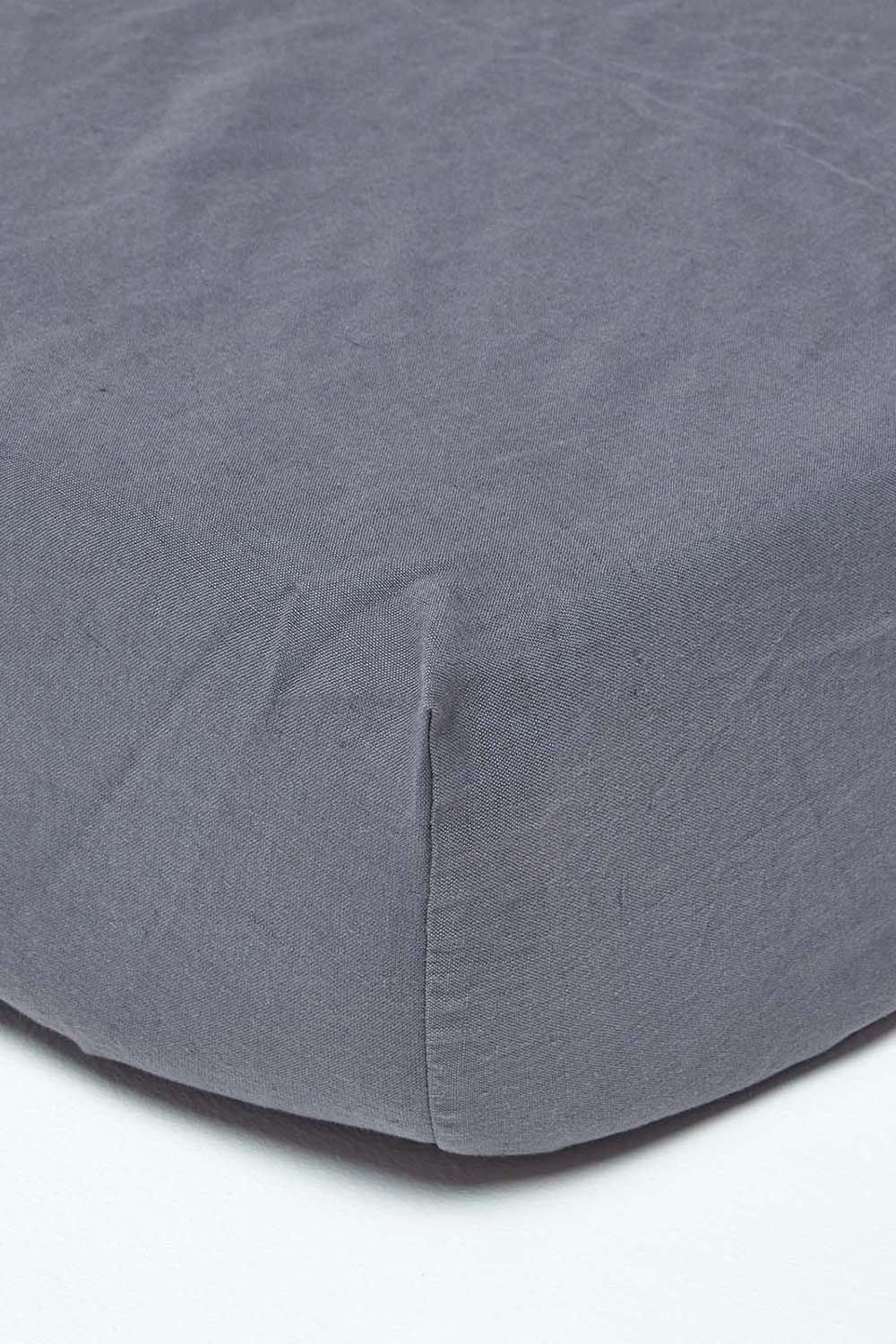 Luxury Soft Plain Linen Deep Fitted Sheet 18 inch Deep